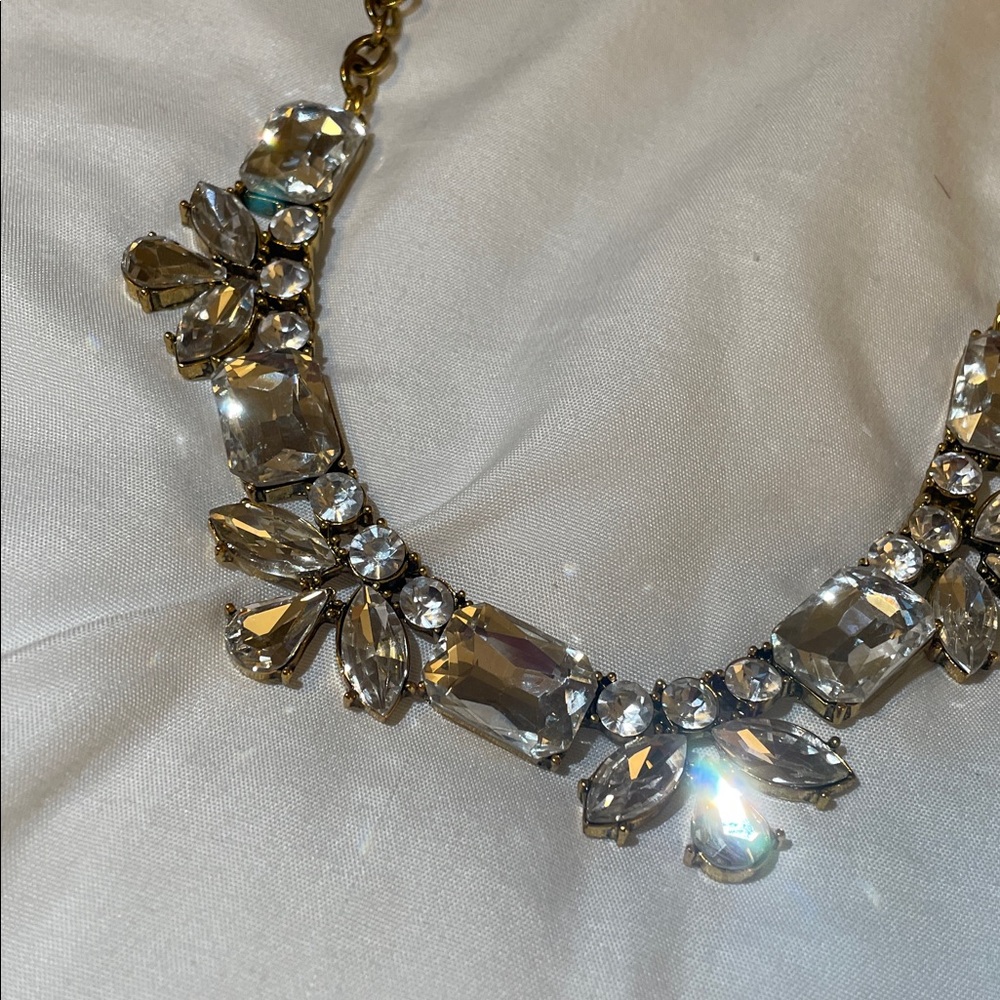 J. Crew Gold and Crystal Necklace with Crystal Accents - Picture 4 of 4